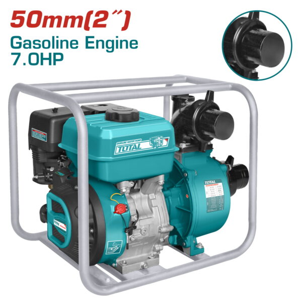 Bomba De Agua A Gasolina 7.0 HP, Diametro De Salida 50Mm ( 2" ). Flujo Max. 550 L/Min ( Lift 28M )