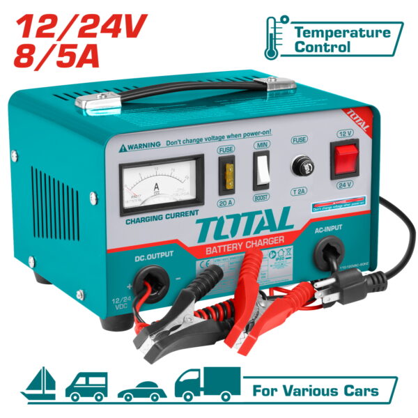 Cargador De Baterias De Carro 12/24 V 110 60Htz 8/5A