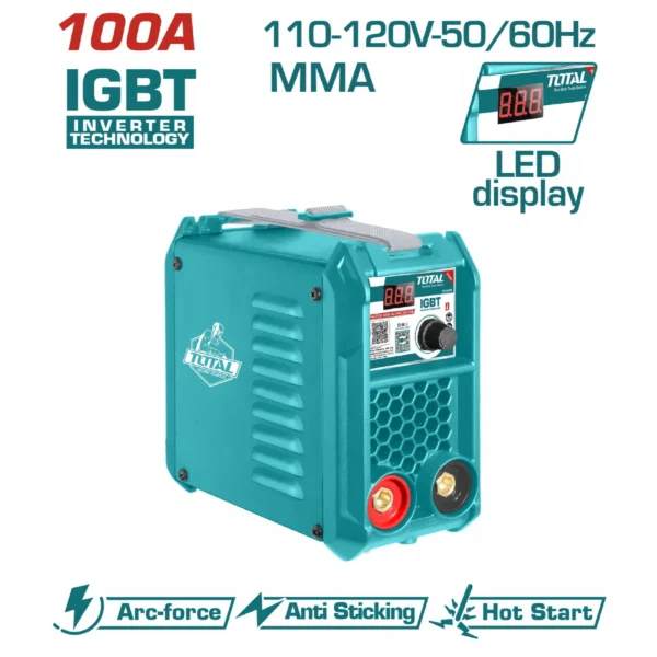 Máquina De Soldar Inverter Calidad Light Duty 30% Ciclo De Trabajo. Pantalla LED. 100A. 110-120V