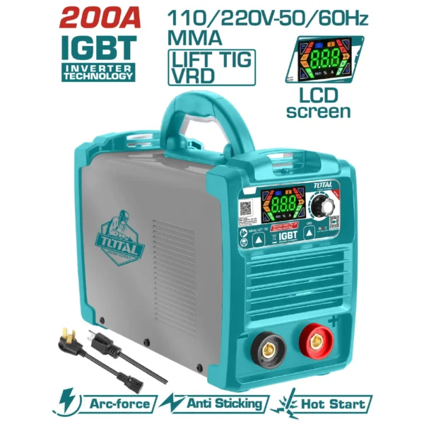 Máquina De Soldar Inverter Heavy Duty Calidad Profesional 60% Ciclo De Trabajo 200A.