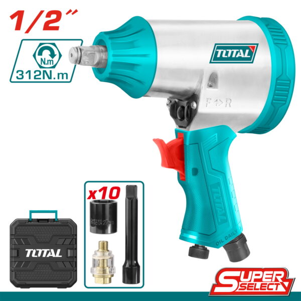 Llave De Impacto Neumática 1/2" 7000 Rpm Max. Torque: 312Nm (230Ft)