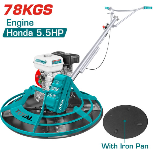 Llana De Poder A Gasolina. Potencia Del Motor: 4.8Kw (6.5HP). Peso: 78Kg. Con Plato De Hierro. 91Cm